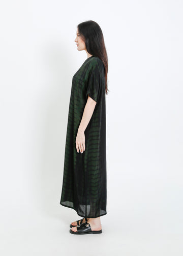 PHOENIX DRESS / BLACK-GREEN