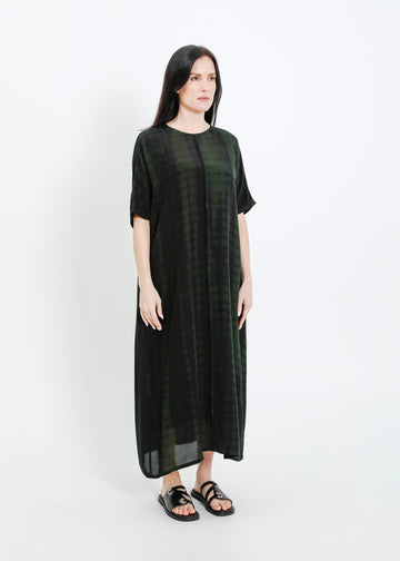 PHOENIX DRESS / BLACK-GREEN