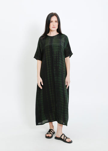PHOENIX DRESS / BLACK-GREEN