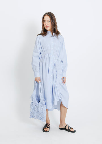 AXIS SHIRT DRESS / BLUE-WHITE