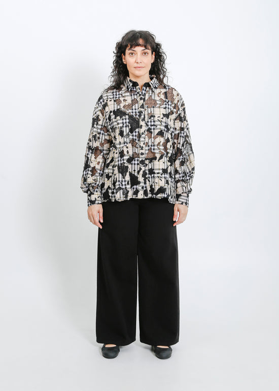 Satine Shirt / Moss-Black