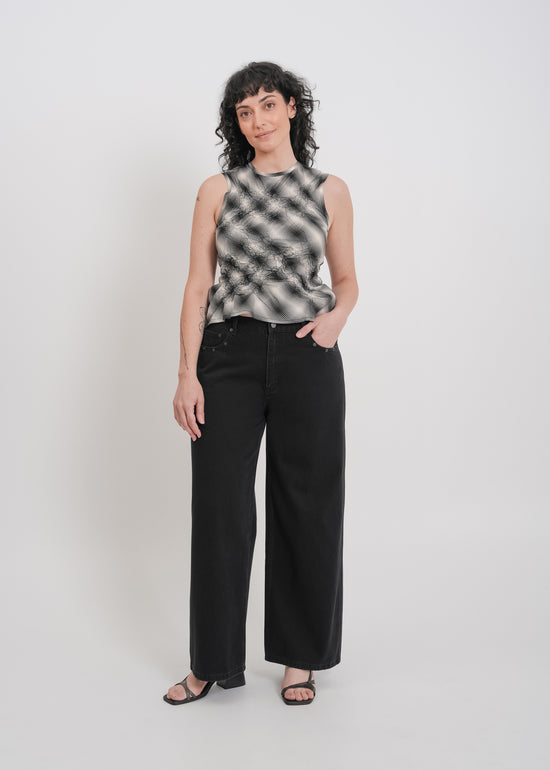 Fallon Top / Black-White