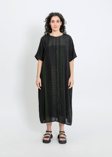 PHOENIX DRESS / BLACK-GREEN