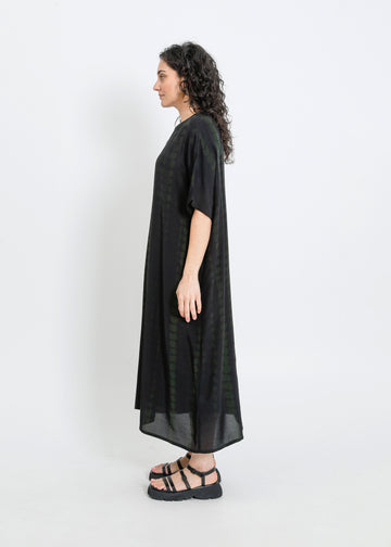 PHOENIX DRESS / BLACK-GREEN