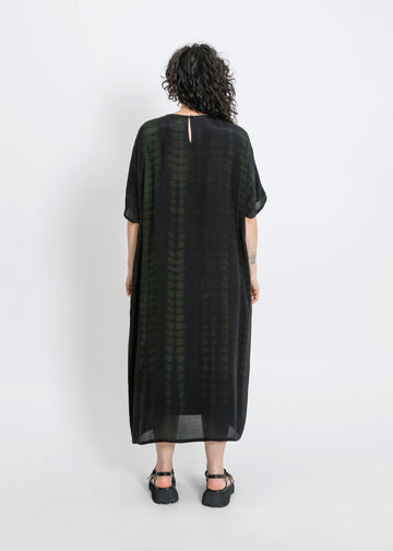 PHOENIX DRESS / BLACK-GREEN