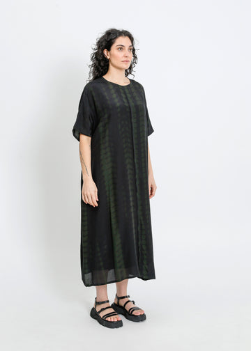 PHOENIX DRESS / BLACK-GREEN