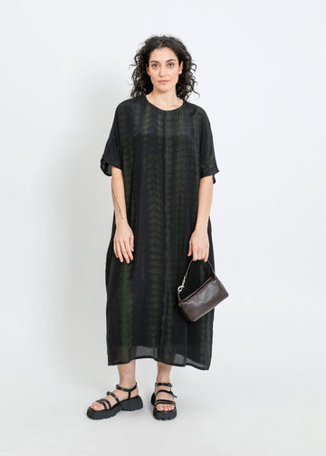 PHOENIX DRESS / BLACK-GREEN