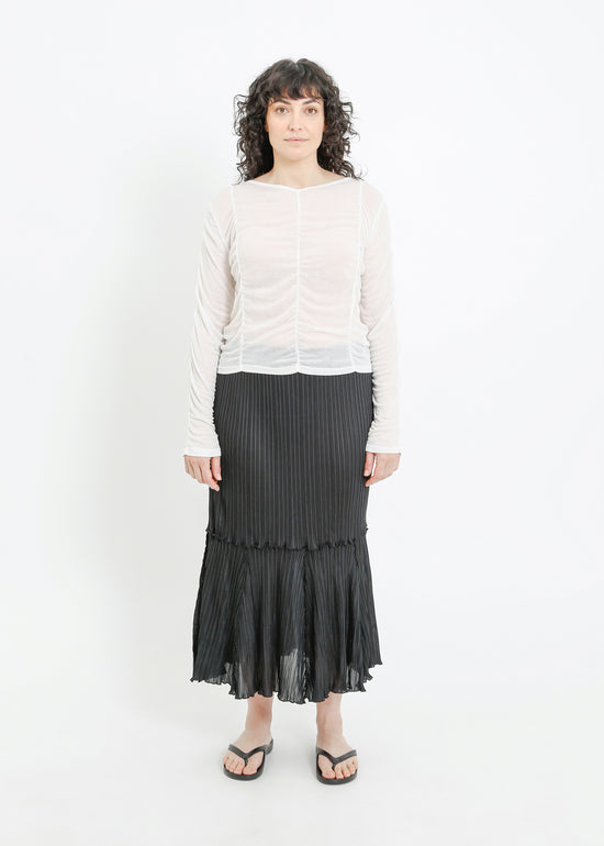 ARIA PLEAT SKIRT / BLACK