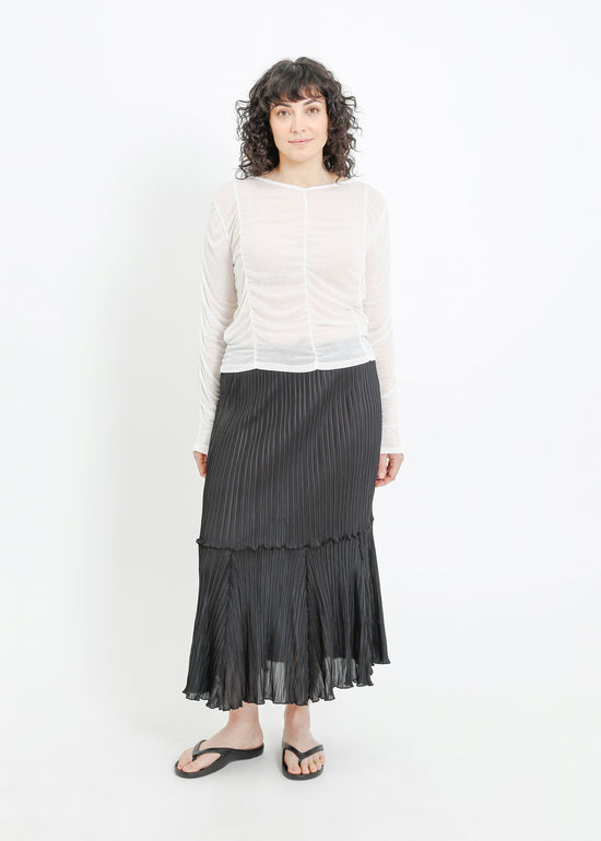 ARIA PLEAT SKIRT / BLACK