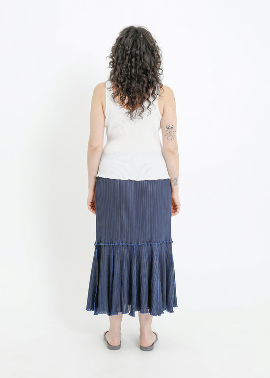 ARIA PLEAT SKIRT / NAVY