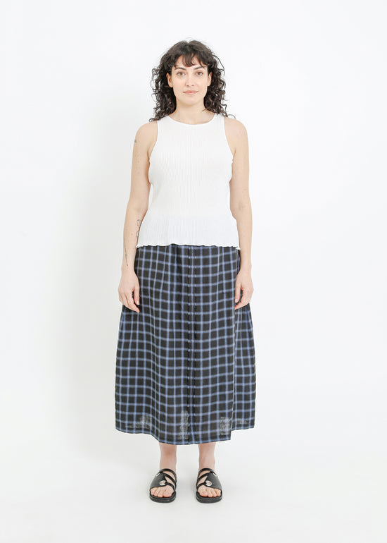 LINDSAY SKIRT / BLACK-TEAL