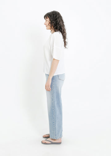 MADISON PLEAT TOP / WHITE