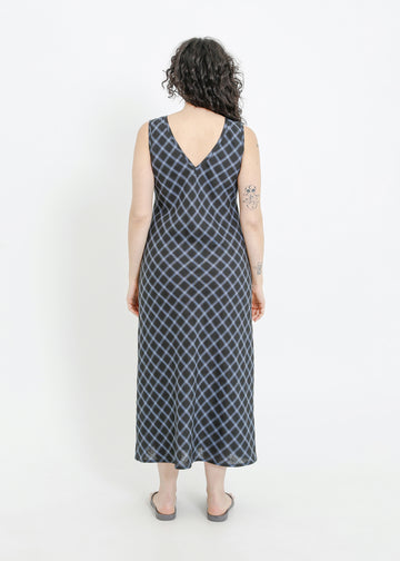 DEE DRESS / BLACK-TEAL