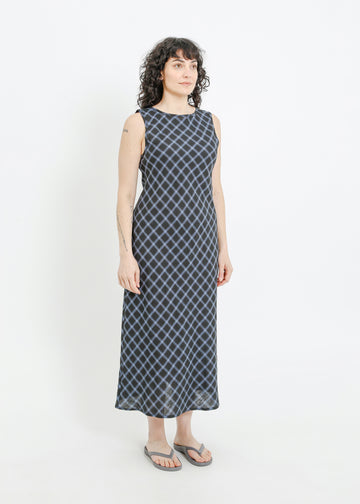 DEE DRESS / BLACK-TEAL