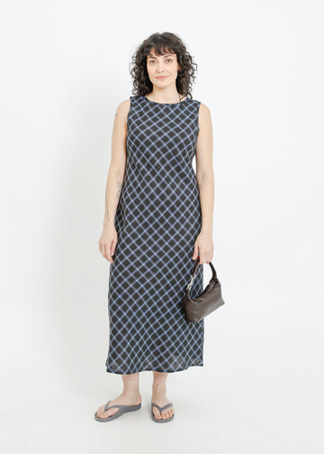 DEE DRESS / BLACK-TEAL