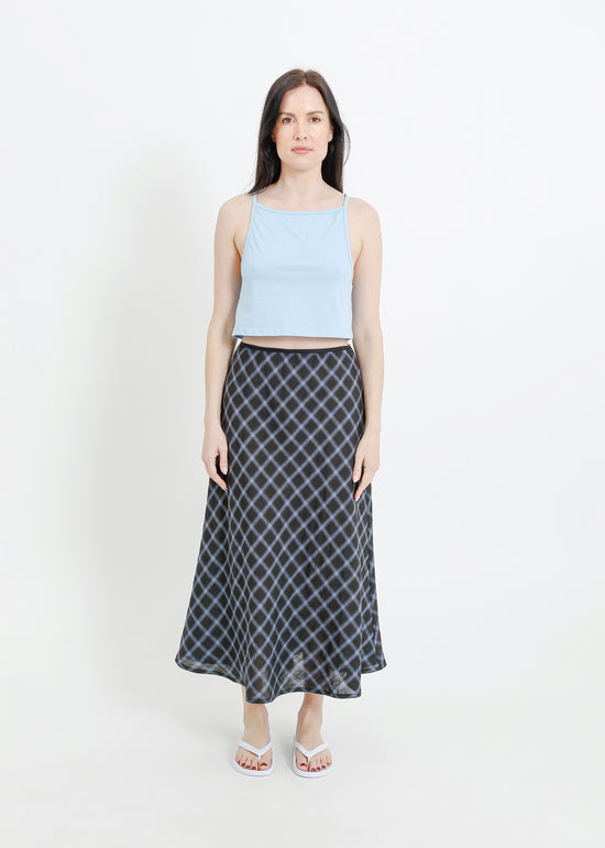 BENNIE SKIRT / BLACK-TEAL