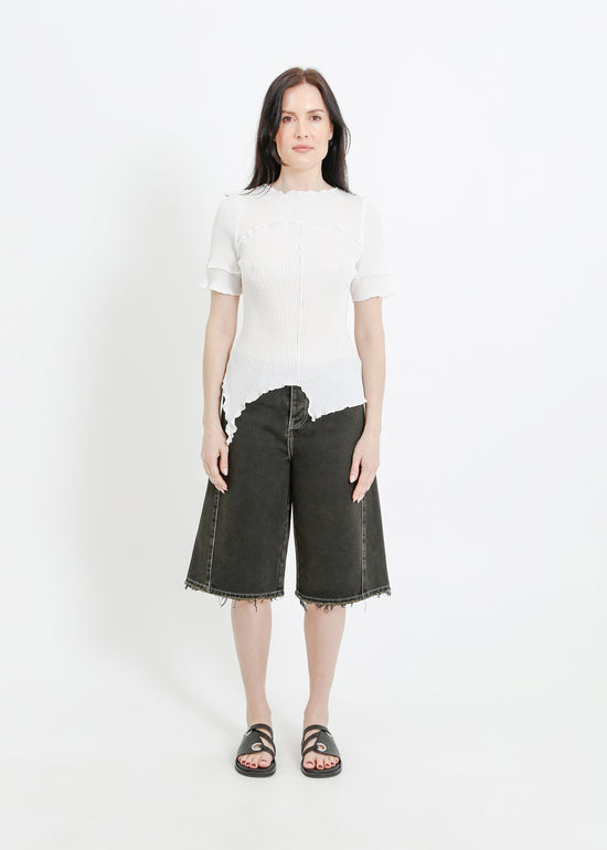 WALKER PLEAT TOP / WHITE