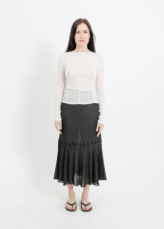 ARIA PLEAT SKIRT / BLACK