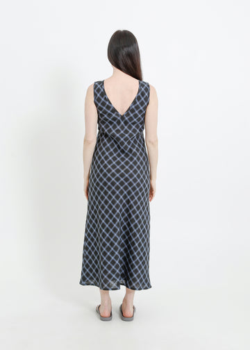 DEE DRESS / BLACK-TEAL