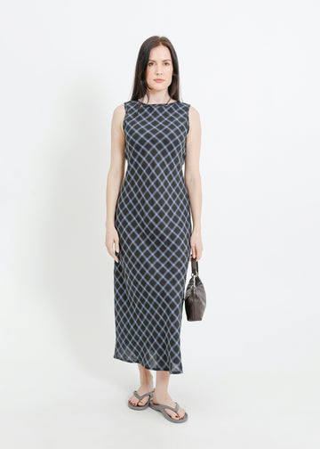 DEE DRESS / BLACK-TEAL