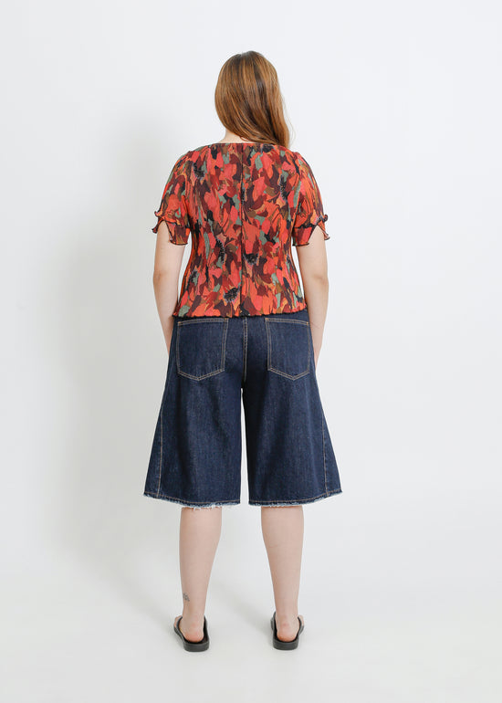 WALKER PLEAT TOP / PEONY PARADE