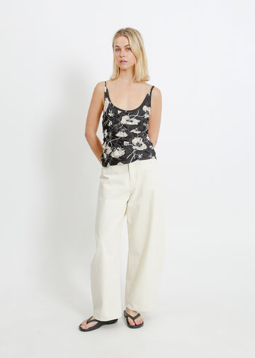 DANSON CAMI / FRAGILE BLOOMS - BLACK-CREAM