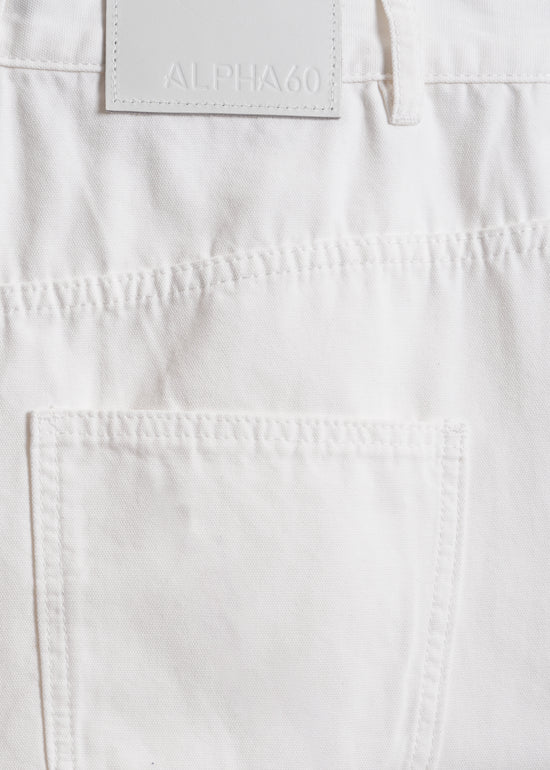 Sullivan Denim Short / White