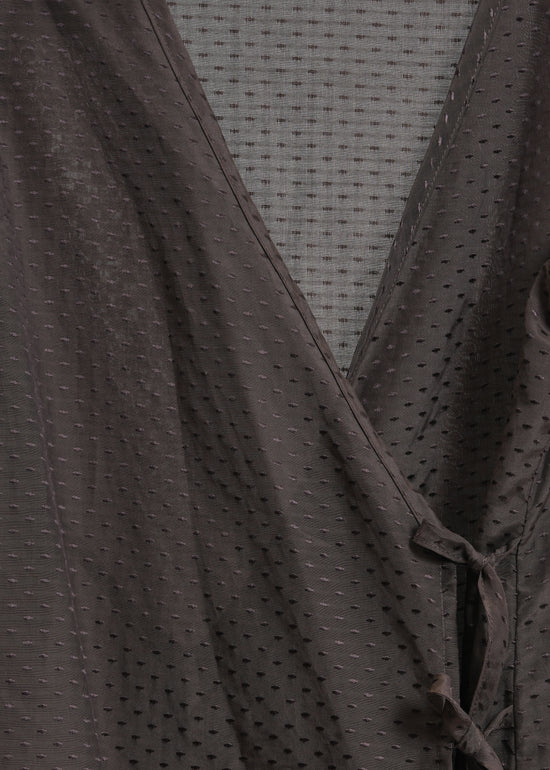 Ellen Wrap Top / Chocolate