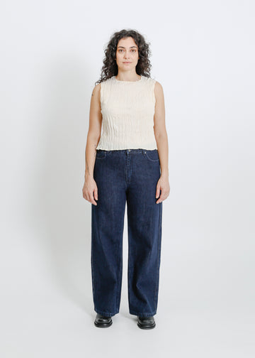 WESLEY PLEAT TANK / CREAM