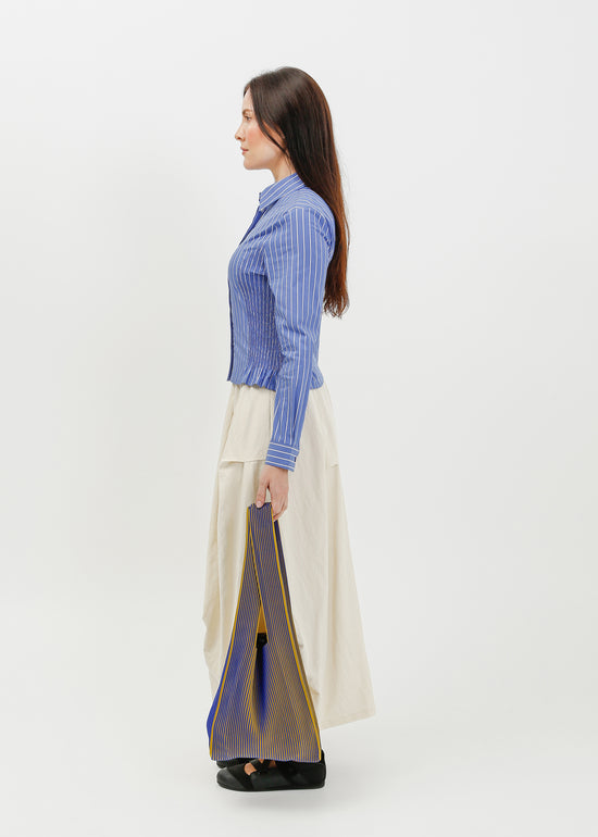 Bay Knit Tote / Cobalt-Gold