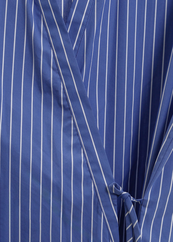 Selda Wrap Shirt / Blue-White