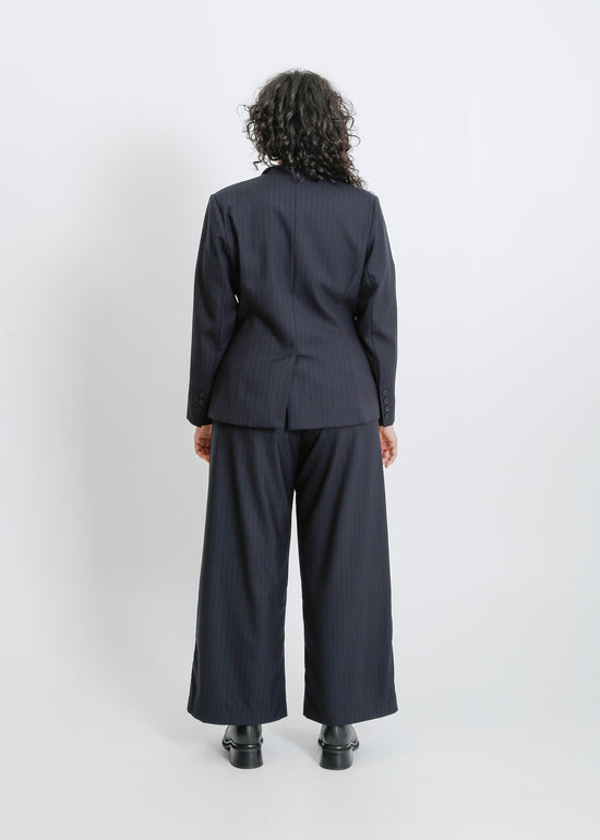 ERYN BLAZER / NAVY PINSTRIPE