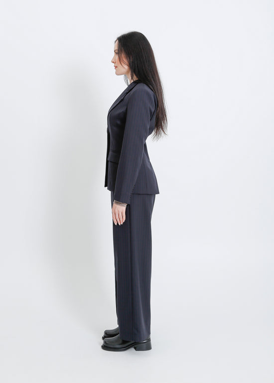 ERYN BLAZER / NAVY PINSTRIPE