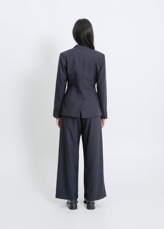 ERYN BLAZER / NAVY PINSTRIPE