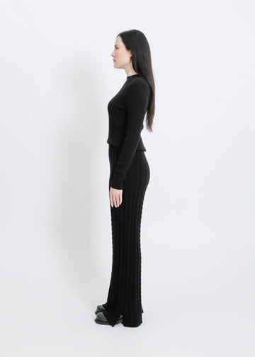 BASEL KNIT PANT / BLACK