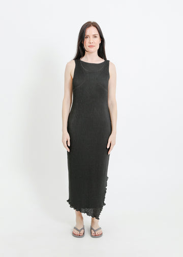 WILLOW PLEAT DRESS / BLACK