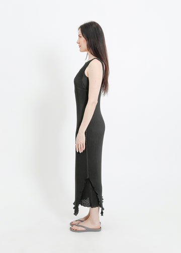 WILLOW PLEAT DRESS / BLACK