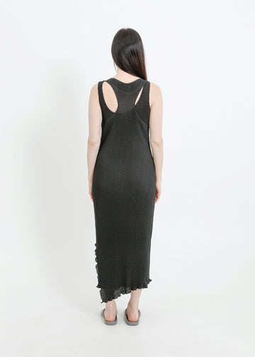 WILLOW PLEAT DRESS / BLACK