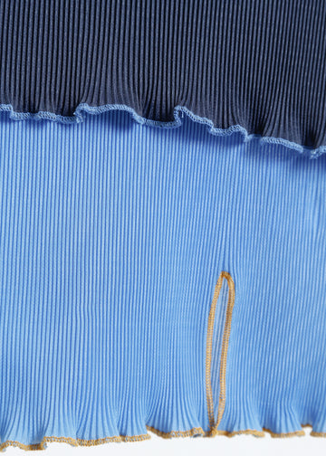 MALONE PLEAT DRESS / NAVY-BLUE