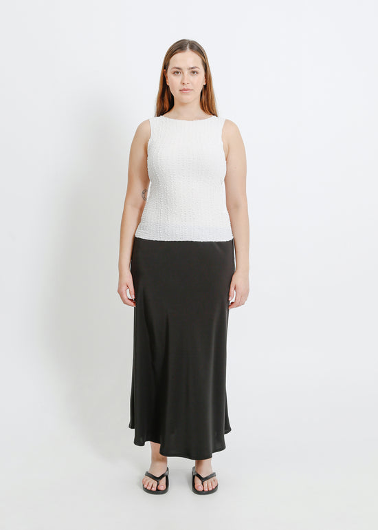 MAVERICK PLEAT TANK / WHITE