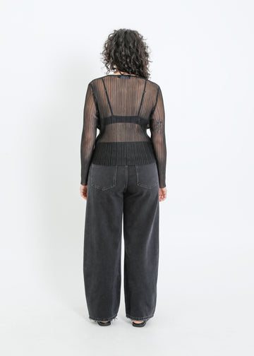ENZO PLEAT CARDI / BLACK