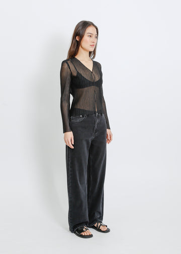 ENZO PLEAT CARDI / BLACK