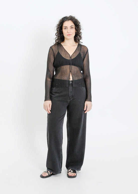 ENZO PLEAT CARDI / BLACK