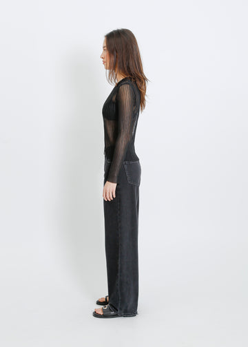 ENZO PLEAT CARDI / BLACK