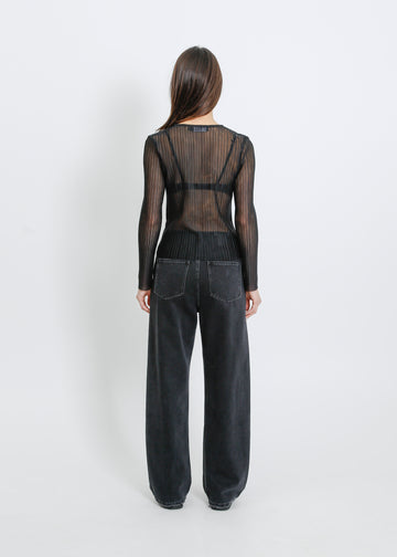 ENZO PLEAT CARDI / BLACK