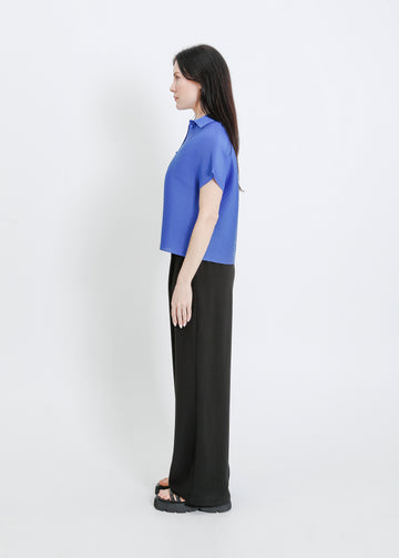 MAZIE PLEAT SHIRT / BRIGHT BLUE