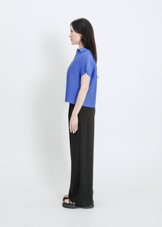 MAZIE PLEAT SHIRT / BRIGHT BLUE