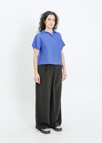 MAZIE PLEAT SHIRT / BRIGHT BLUE