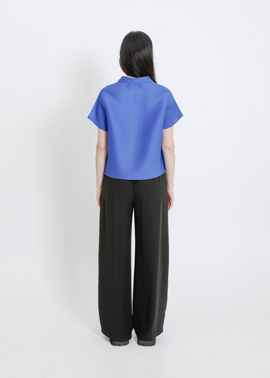 MAZIE PLEAT SHIRT / BRIGHT BLUE