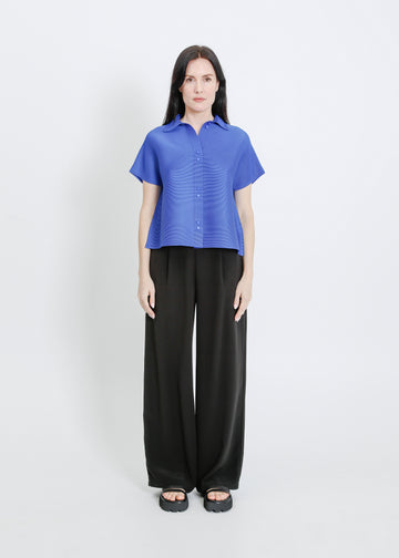 MAZIE PLEAT SHIRT / BRIGHT BLUE